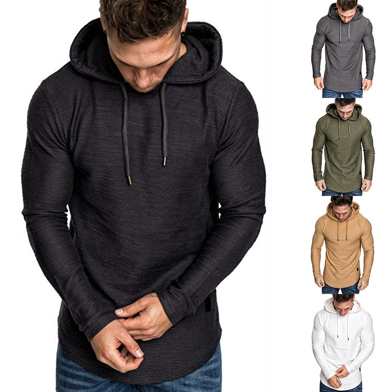 Men Hoodie Sweatshirt Casual Long Sleeve Slim  T-shit