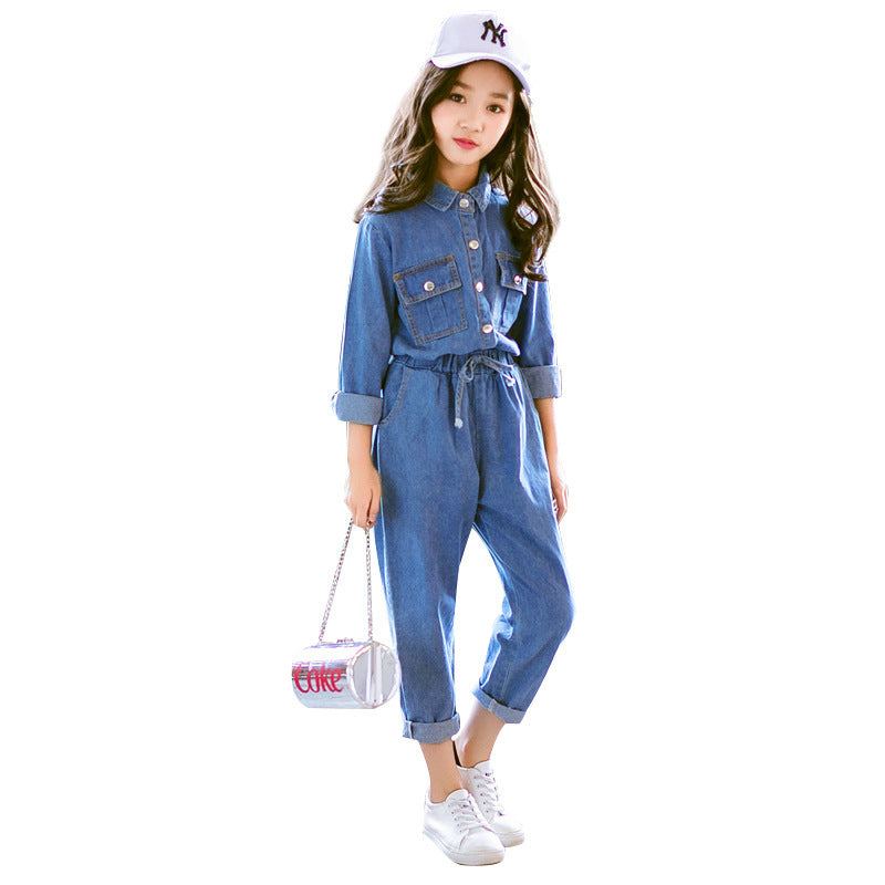 Two-piece Spring And Autumn Girl Big Cowboy Suit