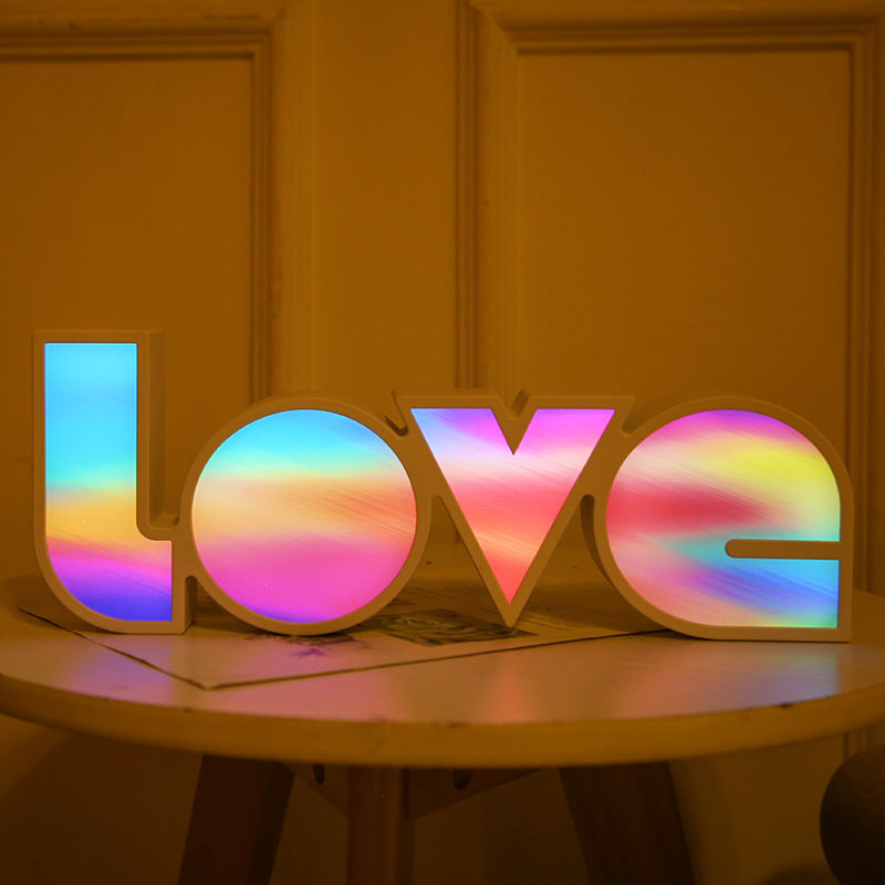 Valentines Day Decor LED LOVE Light Valentines Day Gift For Girlfriend Bithday Wedding Party Decoration Romantic Wedding Decor - Beuti-Ful