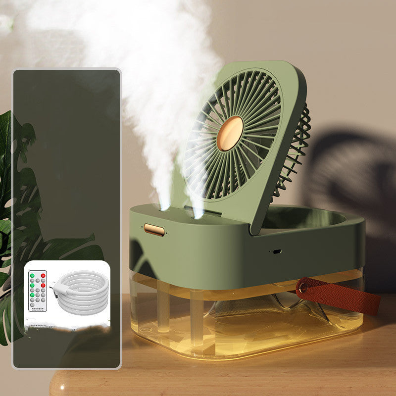 Humidifier Spray Fan Portable Air Cooler Humidifier USB Mist Fan Desktop With Night Light