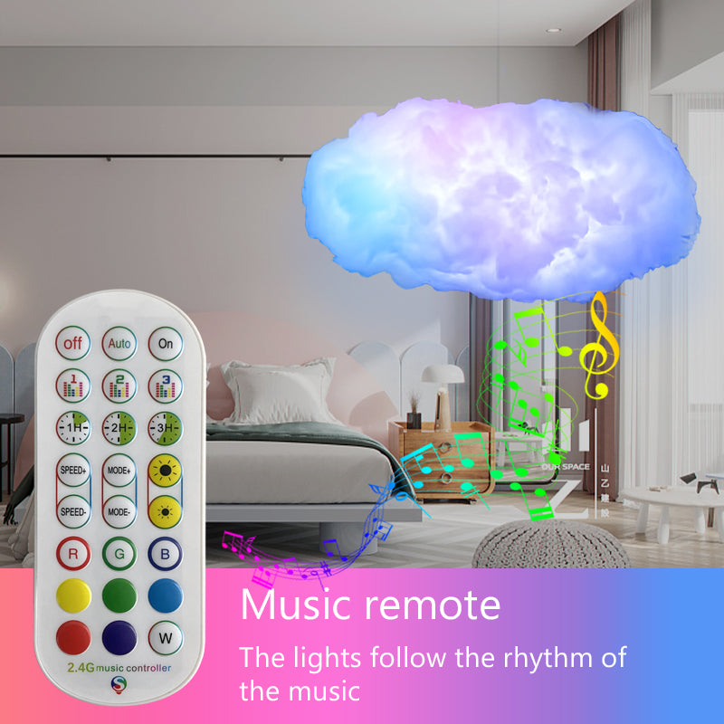 USB Cloud Light APP Control Music Synchronization 3D RGBIC Ambient Light Lightning Simulation Clouds Bedroom Room Light - Beuti-Ful