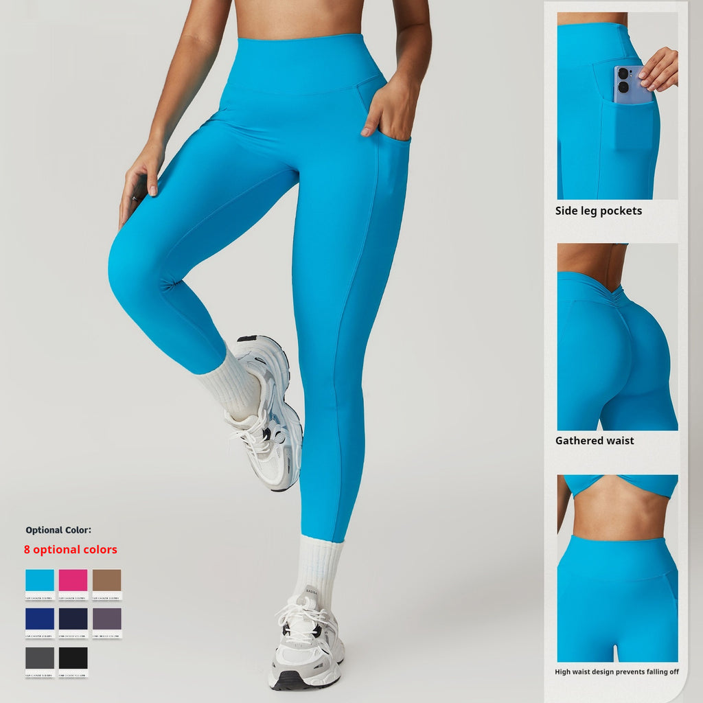 Quick-drying Skinny Hip Raise Yoga Brushed High Waist Fitness Pants - Beuti-Ful