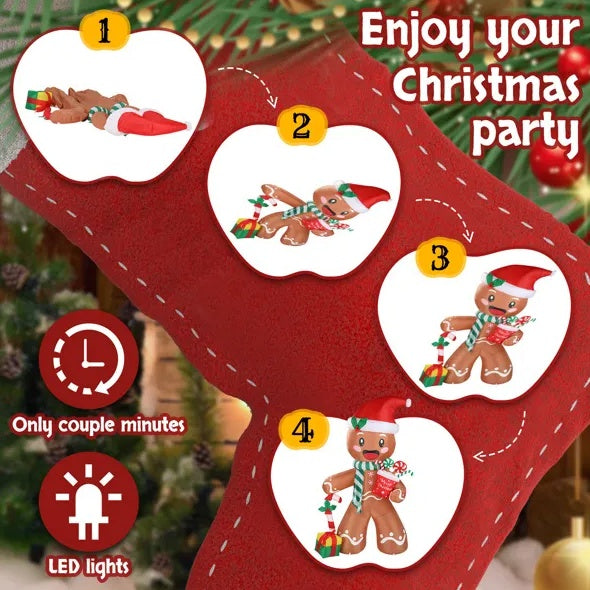 7.9 FT Lighted Christmas Inflatable Decoration, Inflatable Gingerbread Man Outdoor Decoration - Beuti-Ful