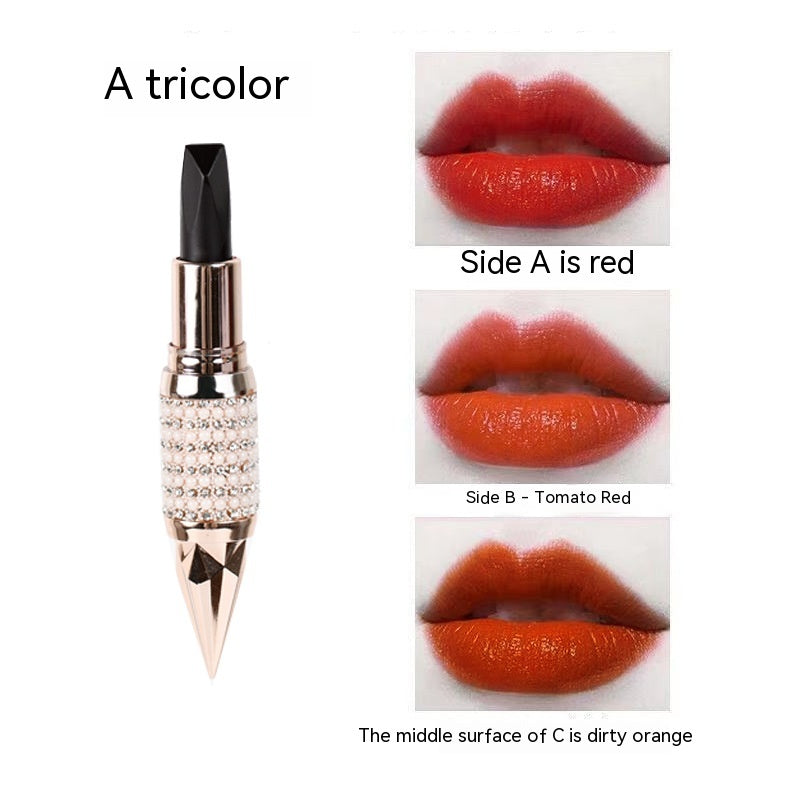 Queen Truncheon Three-color Lipstick Matte Finish Moisturizing Lipstick - Beuti-Ful