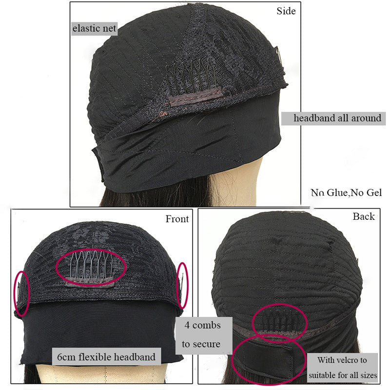 Headband Wig Human Hair Kingky Straight - Beuti-Ful