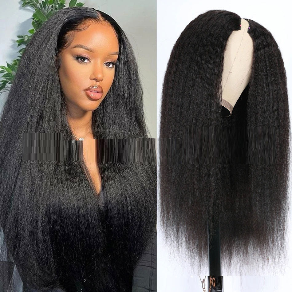 Lace Free Mechanism Yaki Straight Pure Human Wig - Beuti-Ful