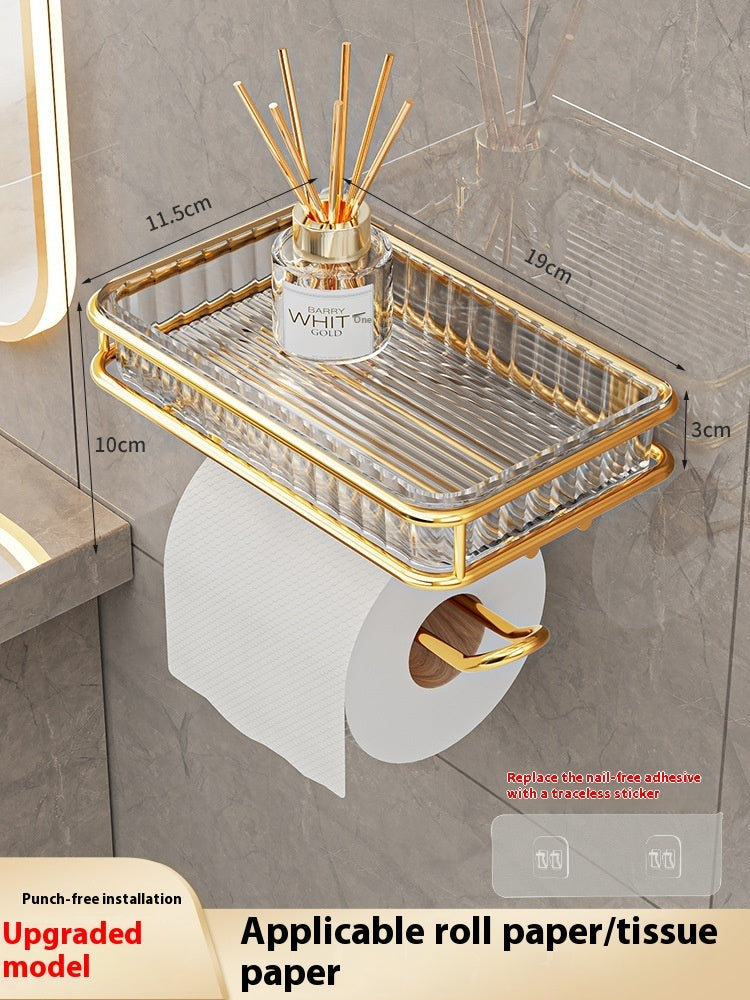 Household Light Luxury Toilet Tissue Storage Rack