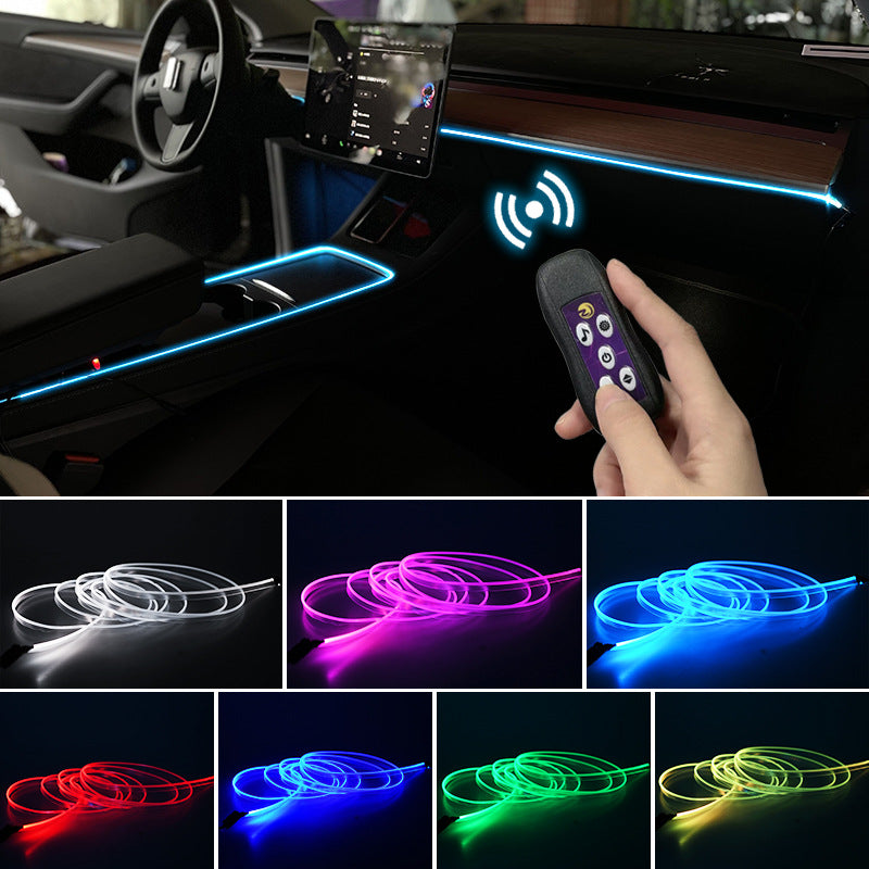 Car Led Atmosphere Lamp USB Colorful Color Changing Center Console Instrument Panel Decorative Lamp Neon Light - Beuti-Ful