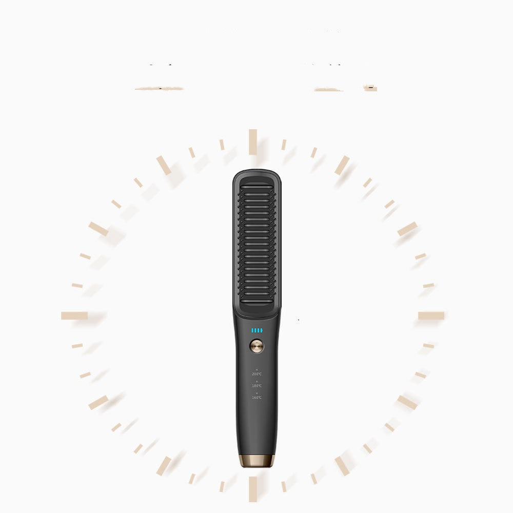 Wireless Rechargeable Cordless Hair Straightener Brush - Beuti-Ful