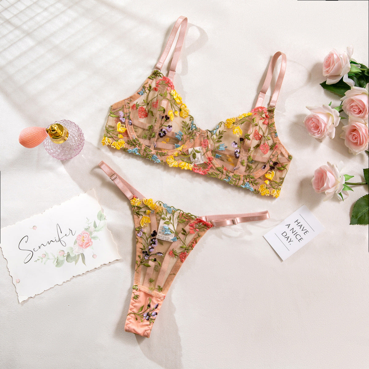 Women's Floral Underwear Set