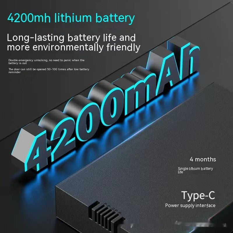 Automatic Fingerprint Lock Household Anti-theft Door 3d Face Recognition Smart Lock Peephole Viewer Password Lock - Beuti-Ful