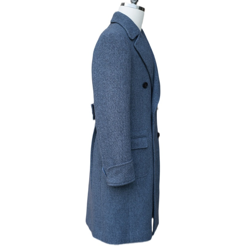 Men's Wool Double Breasted Polo Coat - Beuti-Ful