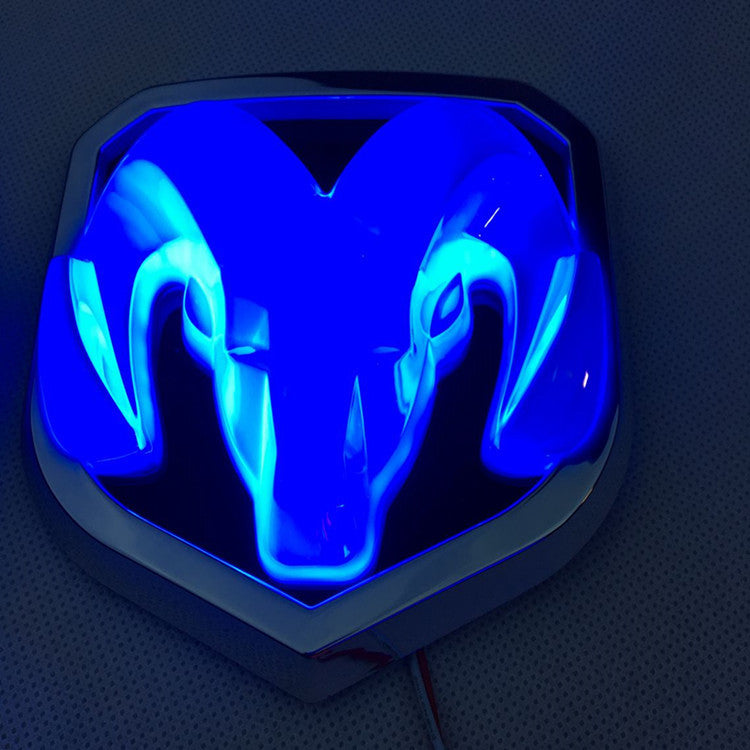 LED Luminous With Light Modified Ram Tail Logo Car Head Logo - Beuti-Ful