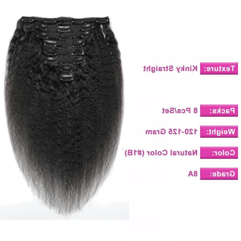 Kinky Straight ClipIn Human Hair Extensions Natural - Beuti-Ful