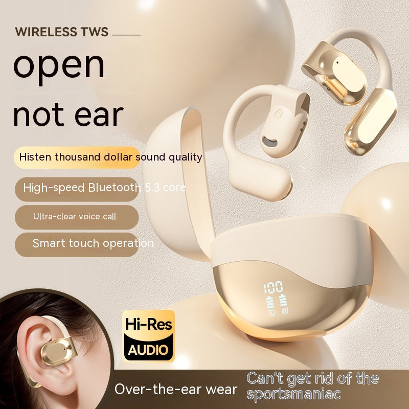 Wireless Ear Hook Bluetooth Headset Gas Bone Conduction Long Endurance - Beuti-Ful