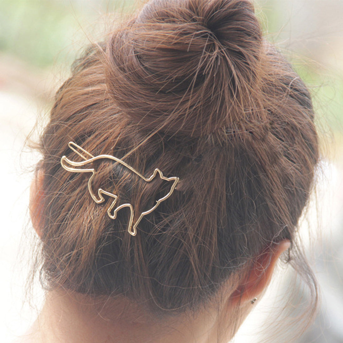 Metal hollow KT cat hairpin alloy frog clip hairpin clip hair accessories - Beuti-Ful