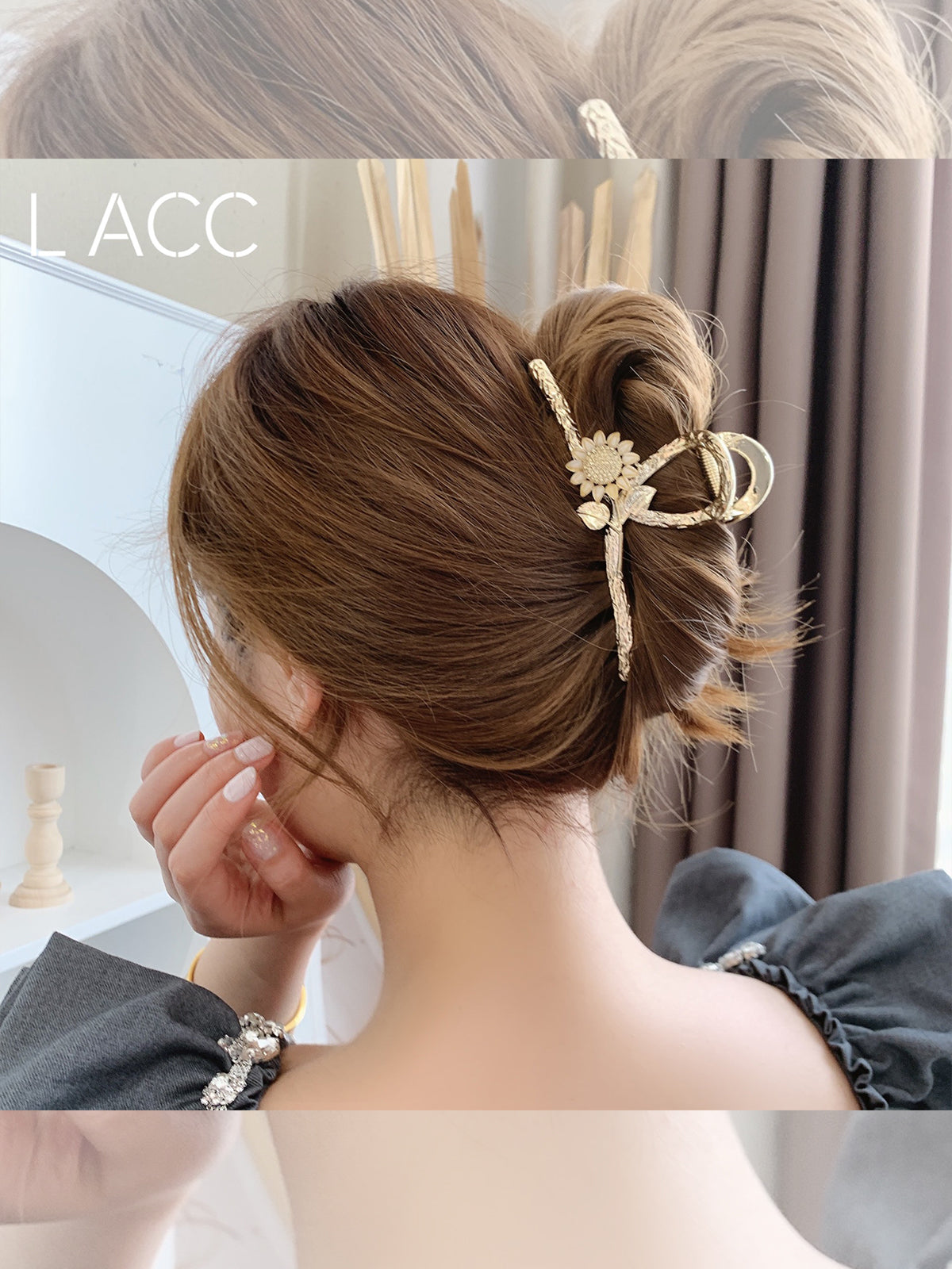 Shark Clip Sunflower Clip Exquisite Metal Hair Accessories - Beuti-Ful