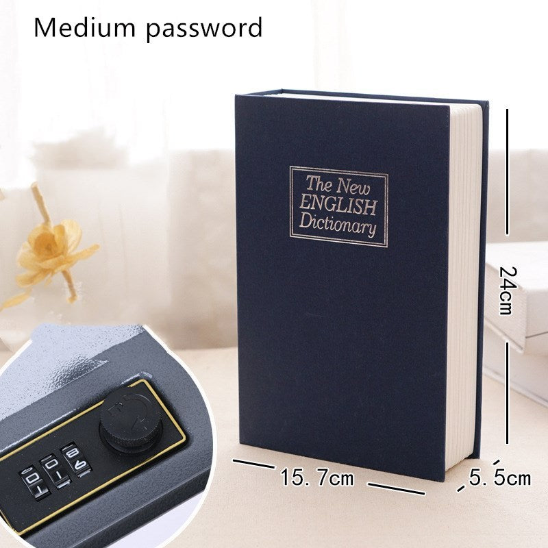 Book safe box password box with lock simulation storage - Beuti-Ful