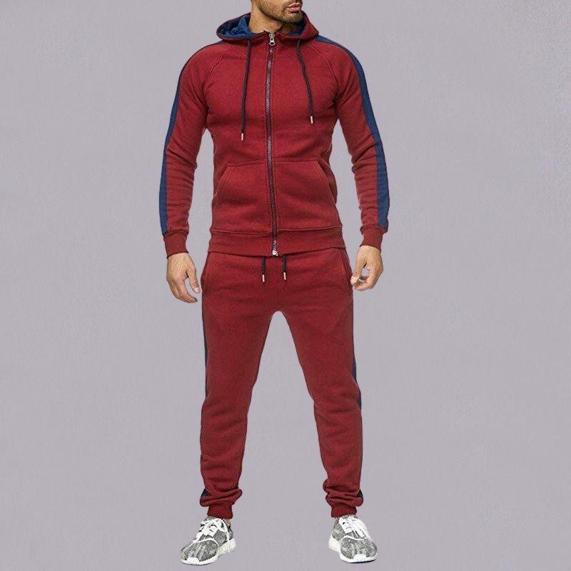 Men's color matching splicing casual suit - Beuti-Ful