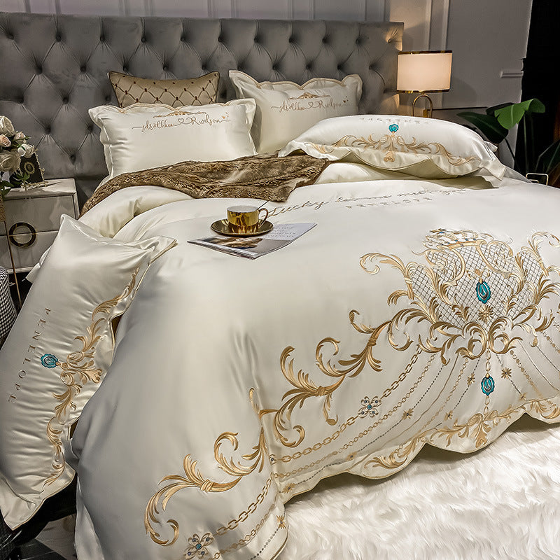 Ice Silk Quilt Sets Bed Sheets Bedding Four-piece Set - Beuti-Ful