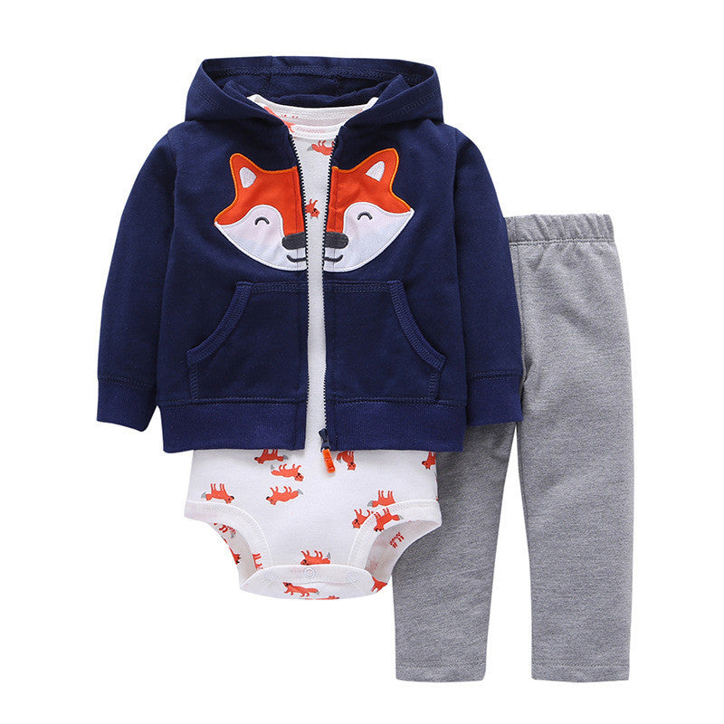 Polar Fleece Hooded Zip Romper Set