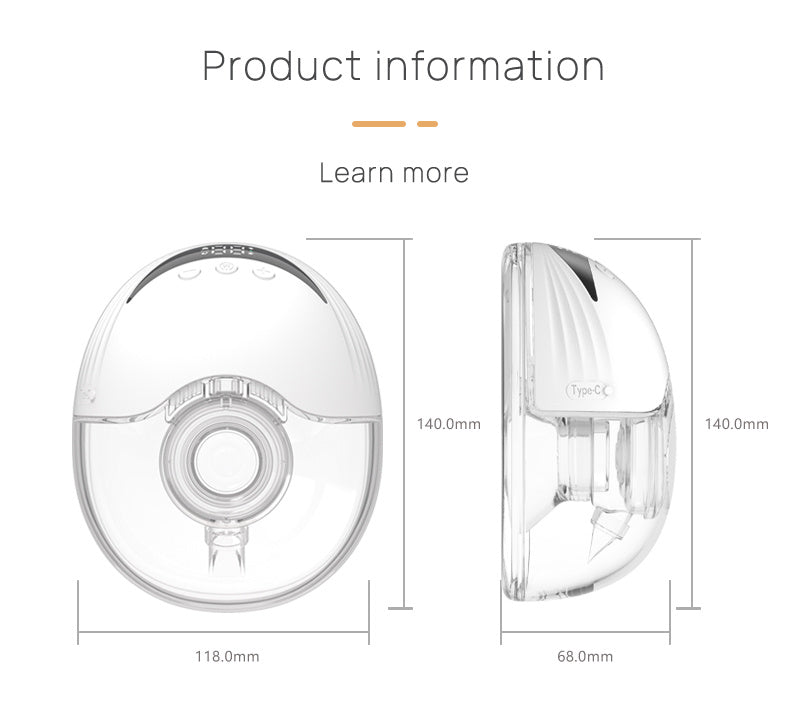 Intelligent Breast Pump, Wearable Large Suction Breast Pump, Silent Portable Automatic Breast Pump