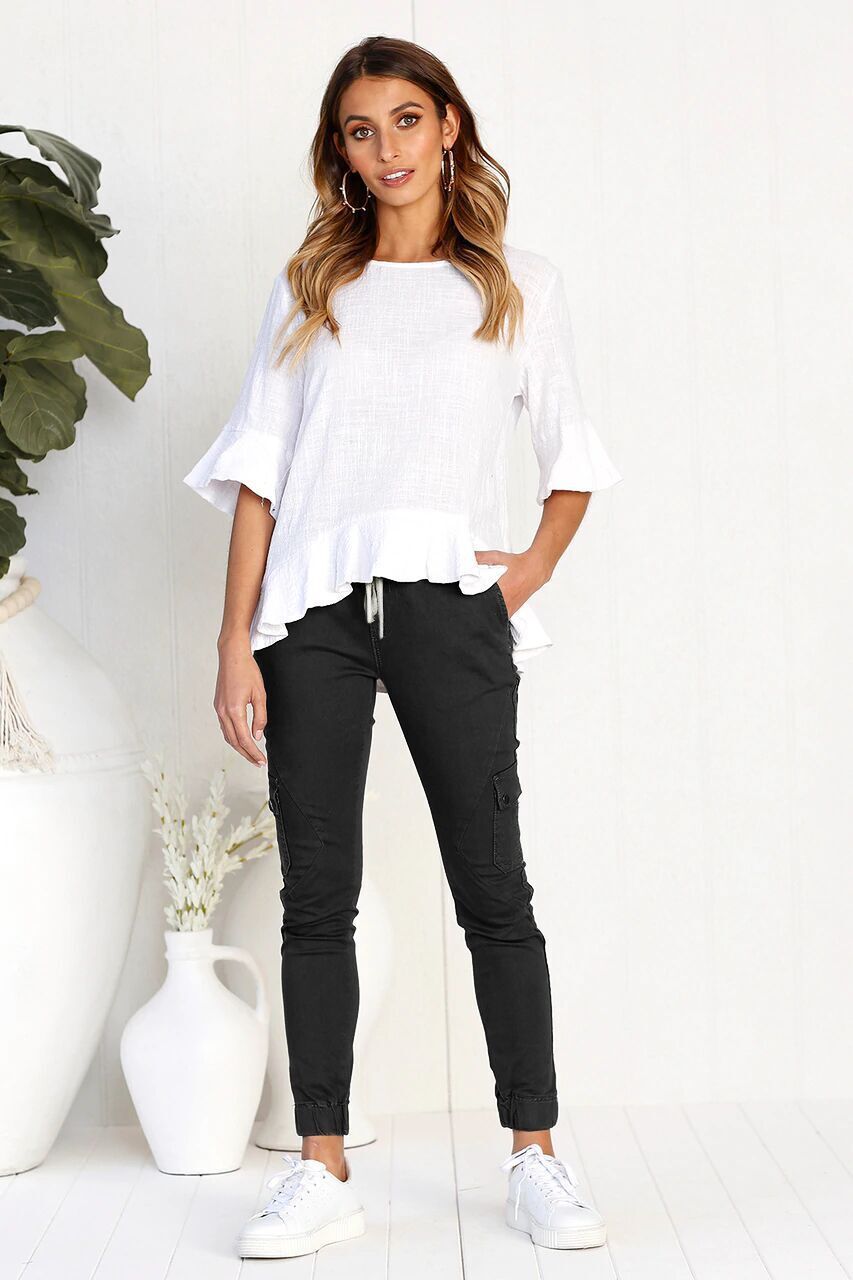 Hot Selling Women's Multi Pocket Shrink Casual Pants - Beuti-Ful