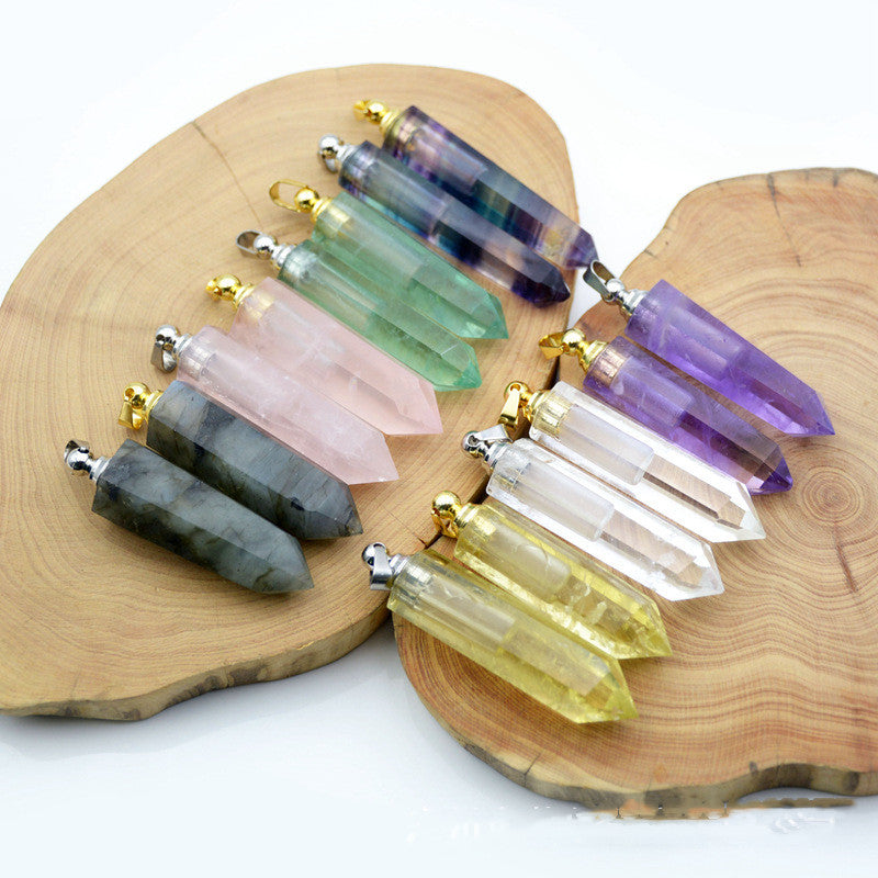 Natural Crystal Pendant Perfume Bottle - Beuti-Ful