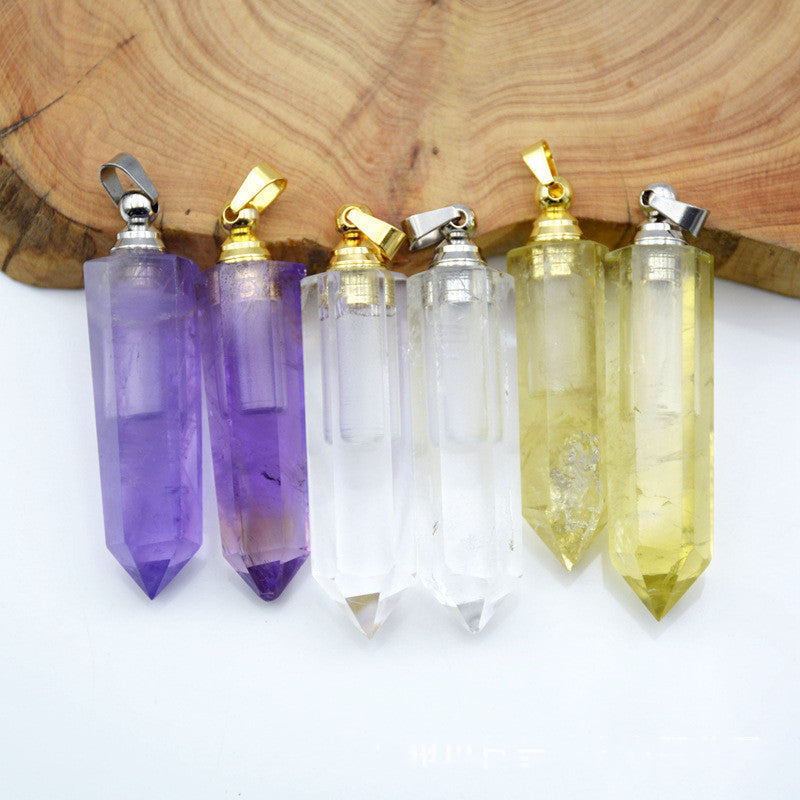 Natural Crystal Pendant Perfume Bottle - Beuti-Ful