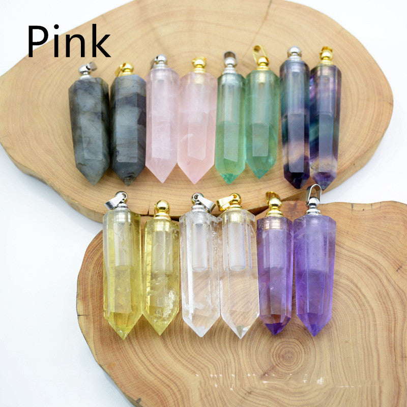 Natural Crystal Pendant Perfume Bottle - Beuti-Ful