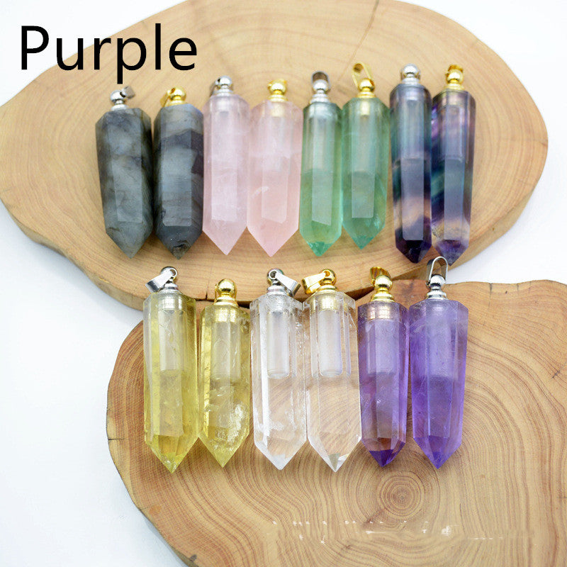 Natural Crystal Pendant Perfume Bottle - Beuti-Ful