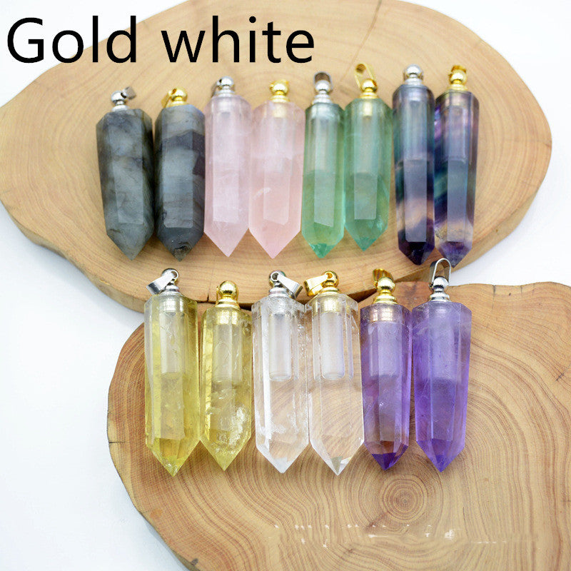 Natural Crystal Pendant Perfume Bottle - Beuti-Ful