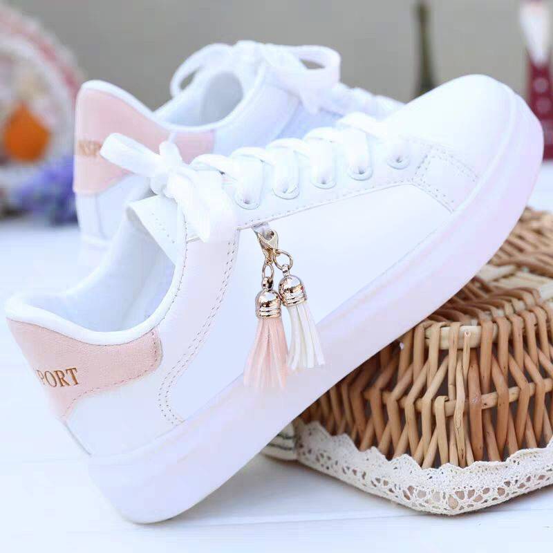 Mesh white shoes ladies fashion breathable shoes students Korean casual shoes sports shoes flat shoes womens shoes - Beuti-Ful