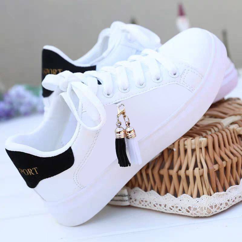 Mesh white shoes ladies fashion breathable shoes students Korean casual shoes sports shoes flat shoes womens shoes - Beuti-Ful