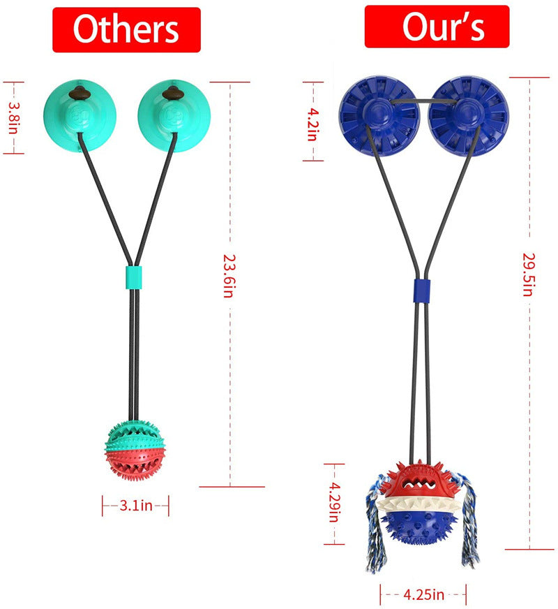 Aggressive Chew Dog Toy Large Dog Interactive Toy Aggressive Chew Dog Indestructible Toy Suction Cup - Beuti-Ful