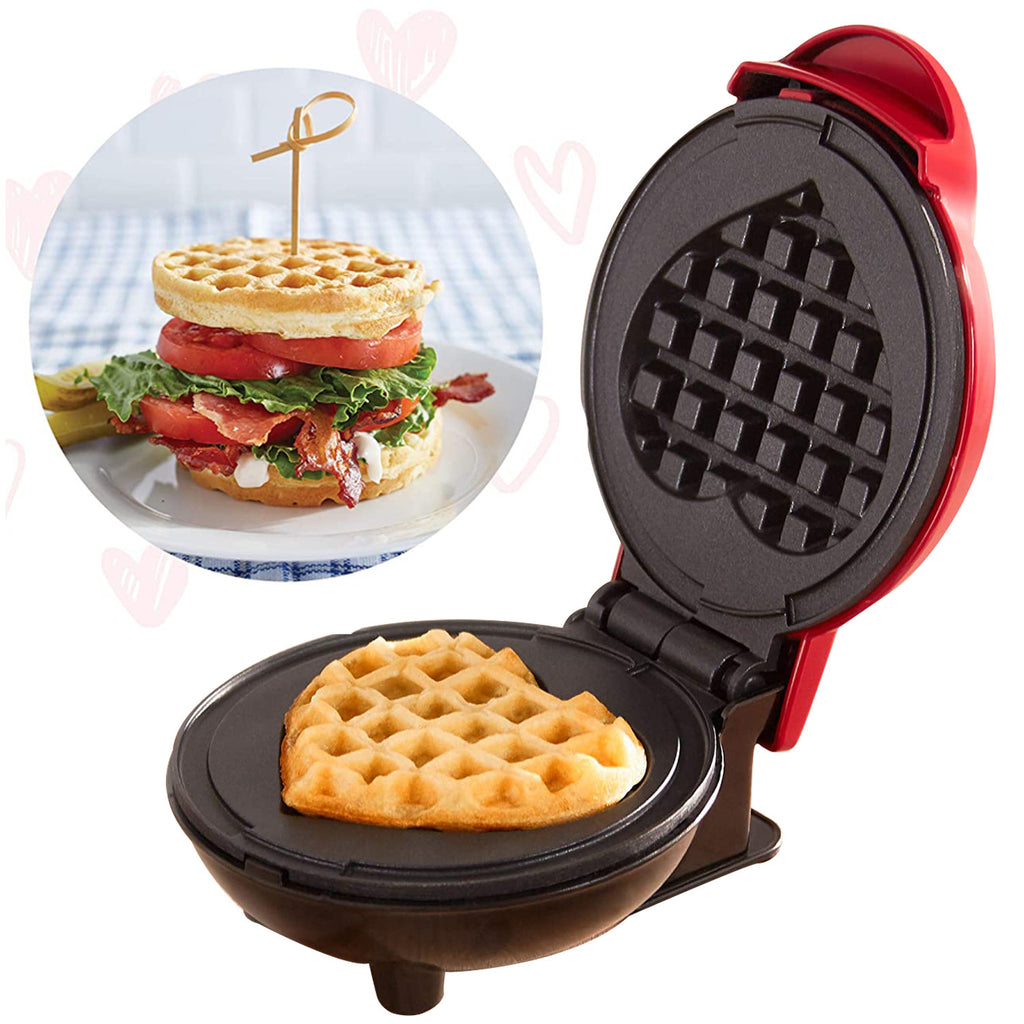 Mini Waffle Maker,  Portable Electric Baking Pan - Beuti-Ful