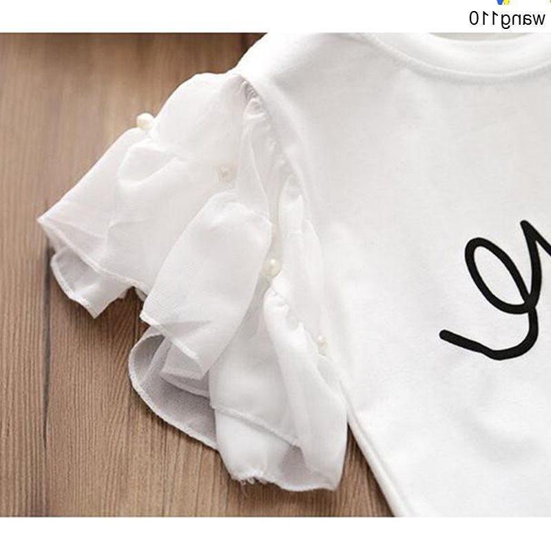 Summer Kids Girls Clothing Sets 2 pcs T-shirt Hole Set - Beuti-Ful