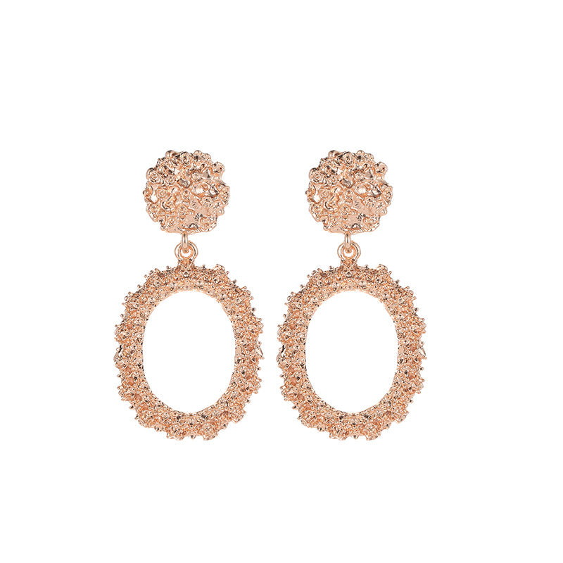 Circle Embossed Ladies' Earrings - Beuti-Ful