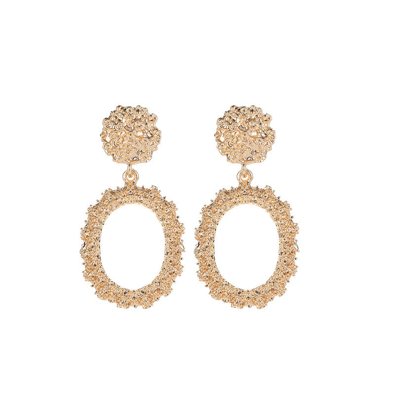 Circle Embossed Ladies' Earrings - Beuti-Ful