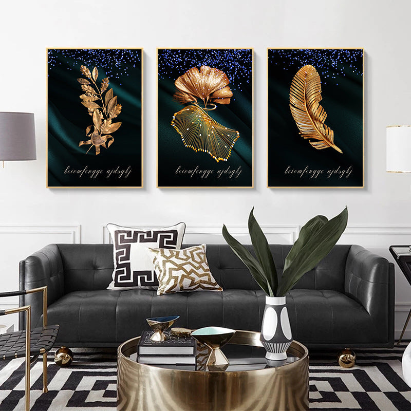 Nordic Modern Minimalist Golden Leaves Banana Leaf - Beuti-Ful