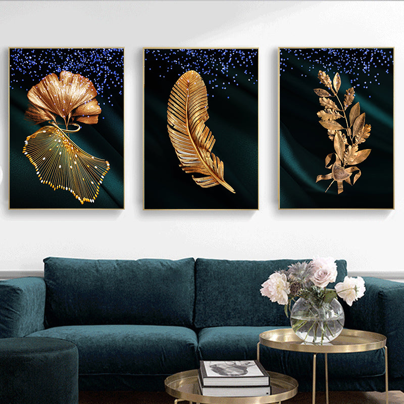 Nordic Modern Minimalist Golden Leaves Banana Leaf - Beuti-Ful