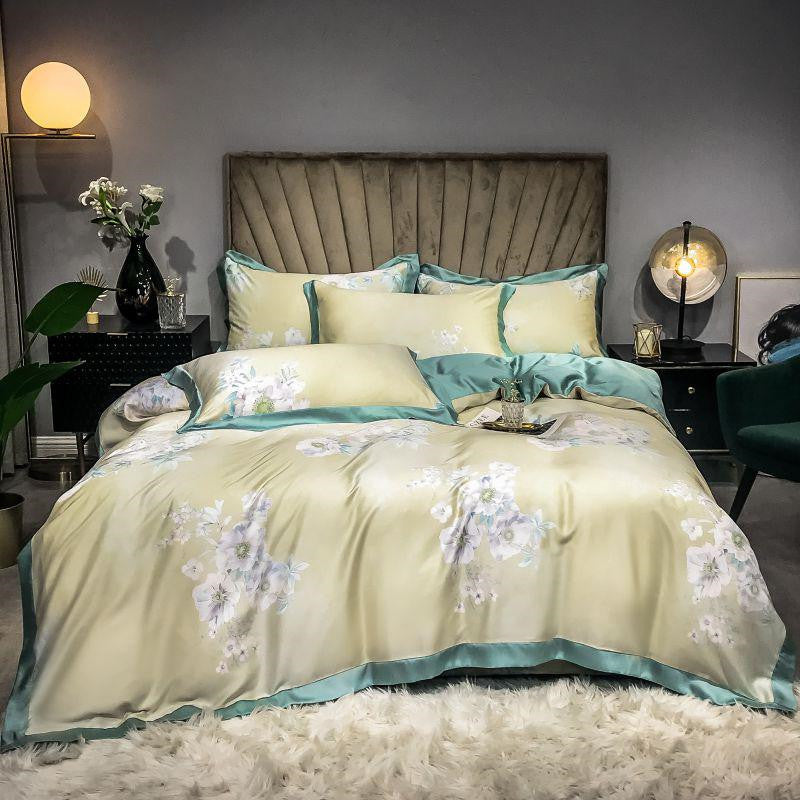 Lyocell Summer Cool Silk Skating Flower Quilt Cover