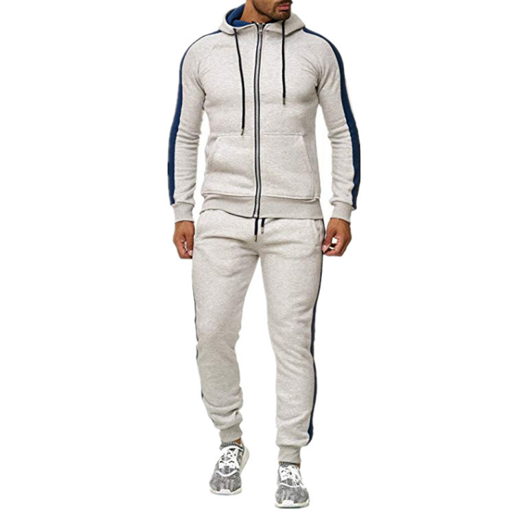 Men's color matching splicing casual suit - Beuti-Ful