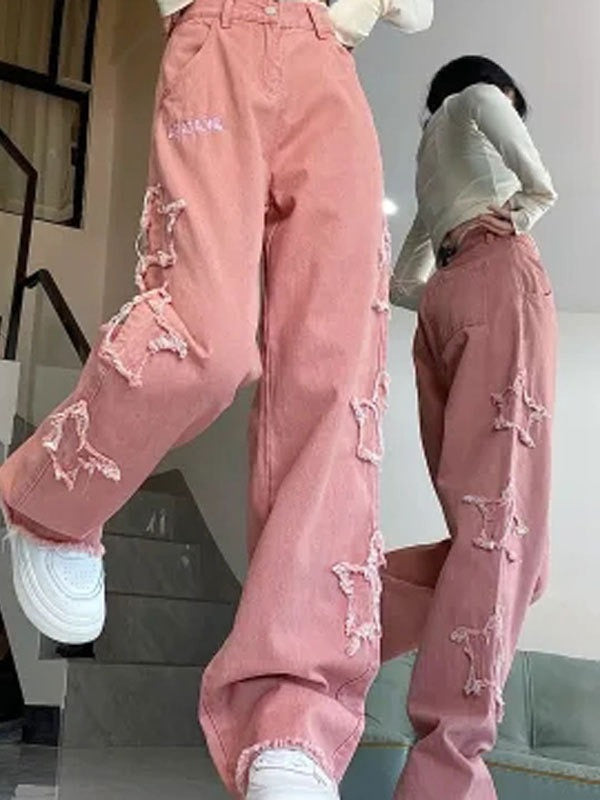 Retro Minority Design XINGX Patch Wide Leg Mop Pants Women - Beuti-Ful