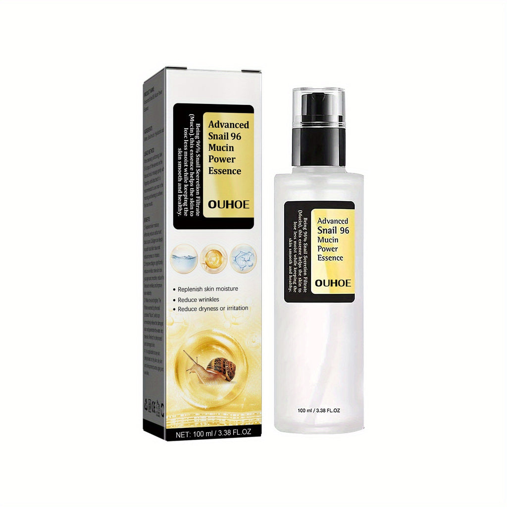 Snail Mucin Power Essence Moisturiser, 100ml Snail Mucin Essence Repairing Hyaluronic Acid - Beuti-Ful
