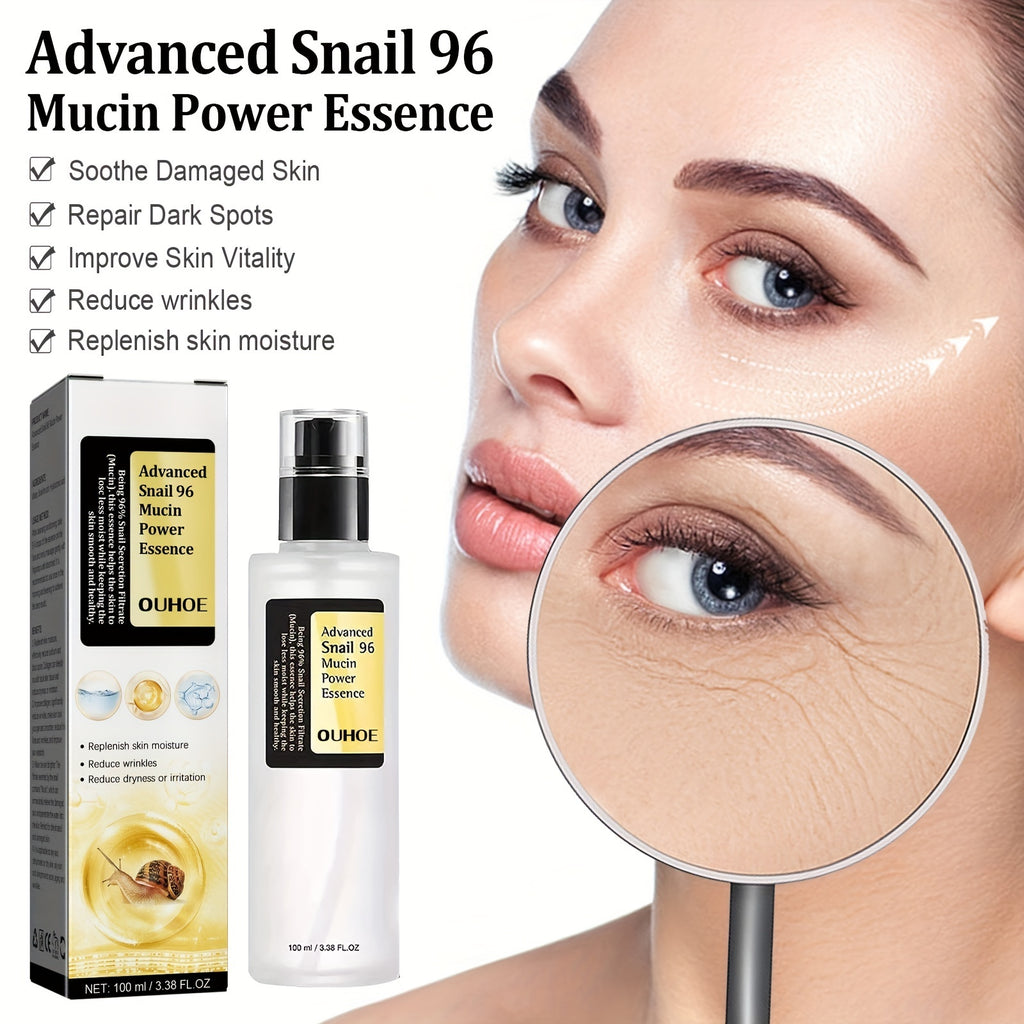 Snail Mucin Power Essence Moisturiser, 100ml Snail Mucin Essence Repairing Hyaluronic Acid - Beuti-Ful
