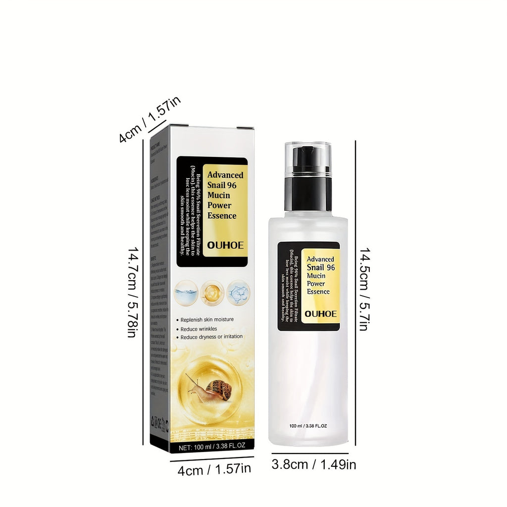Snail Mucin Power Essence Moisturiser, 100ml Snail Mucin Essence Repairing Hyaluronic Acid - Beuti-Ful