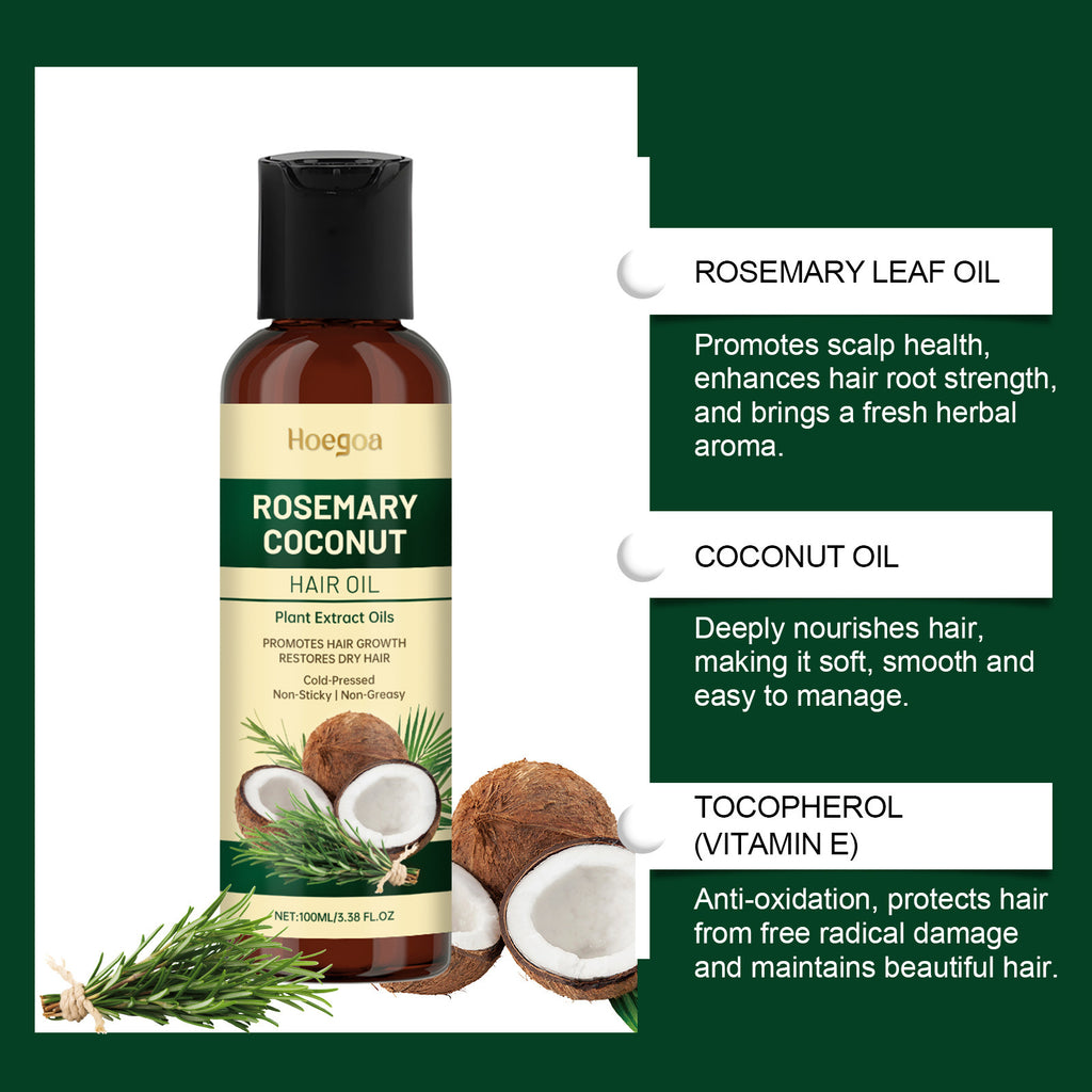 Rosemary Coconut Hair Oil Nourishing Moisturizing Fragrance Care Hair Care - Beuti-Ful