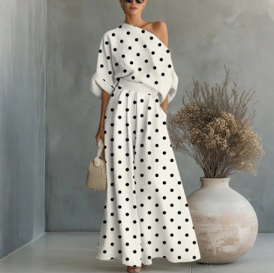 Off-Shoulder Top And Pants Two-Piece Set - Beuti-Ful