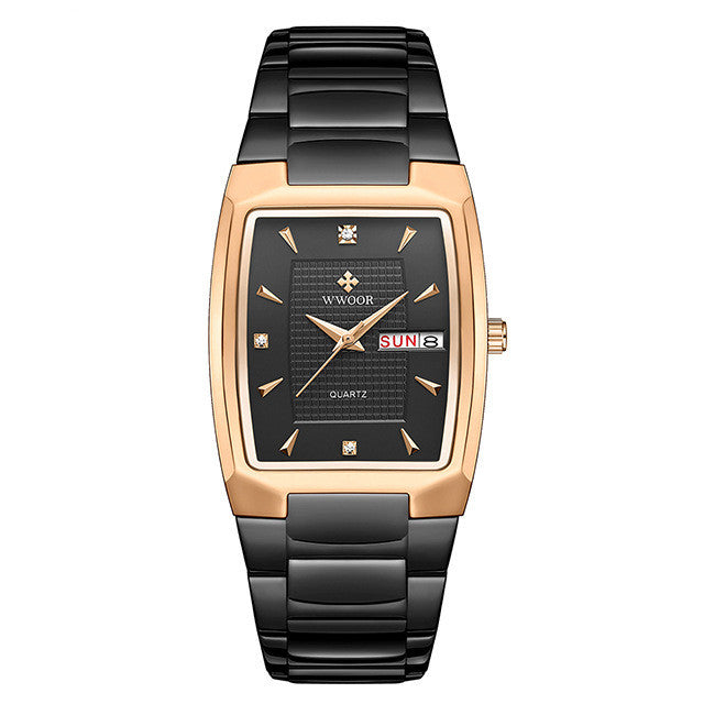 Men's Waterproof Square Quartz Watch - Beuti-Ful